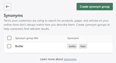 Synonyms Synonyms