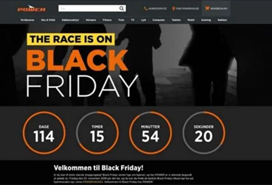 Black Friday Nedtaellingsgrafik