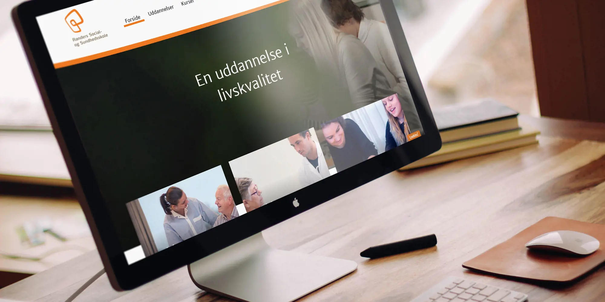 Randers Social Og Sundhedsskole Mac Mockup Novicell