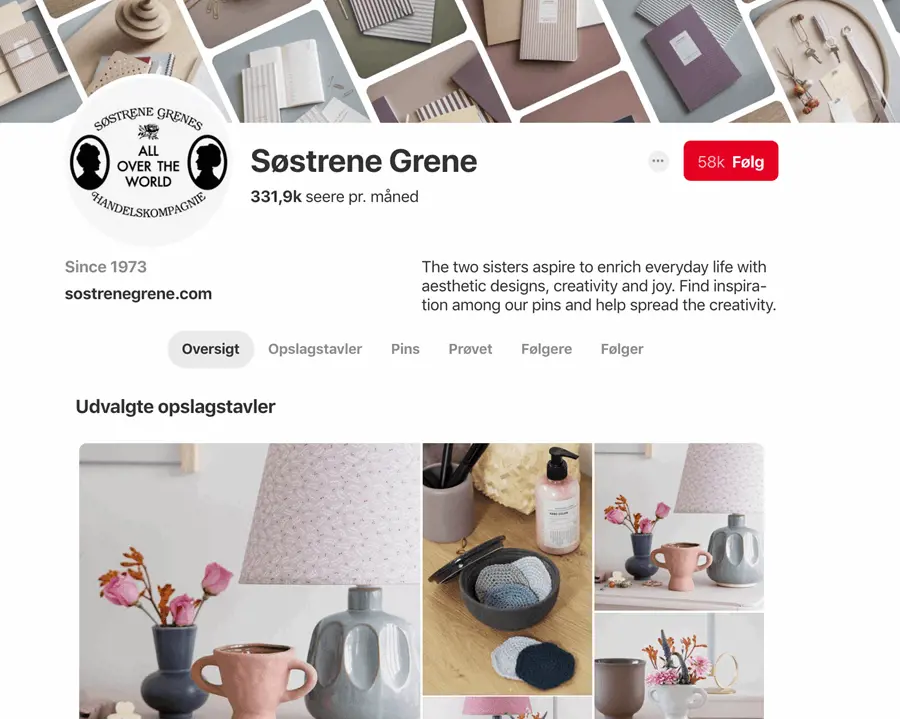 Søstrene Grene Pinterest