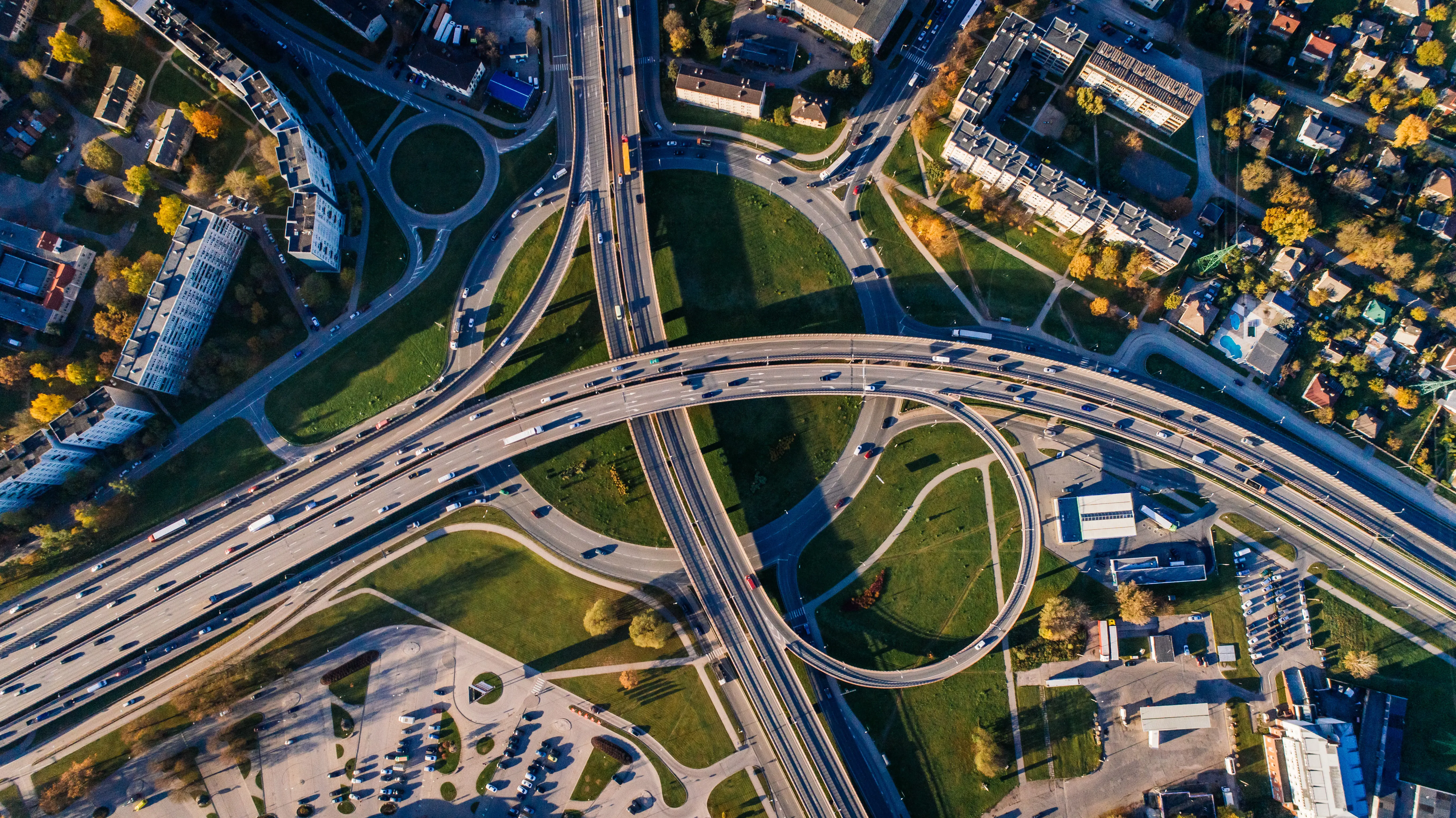 Vejsystem Drone billede af trafik