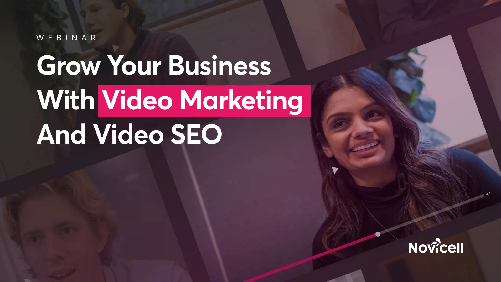 presentation slide for the webinar about video marketing 
