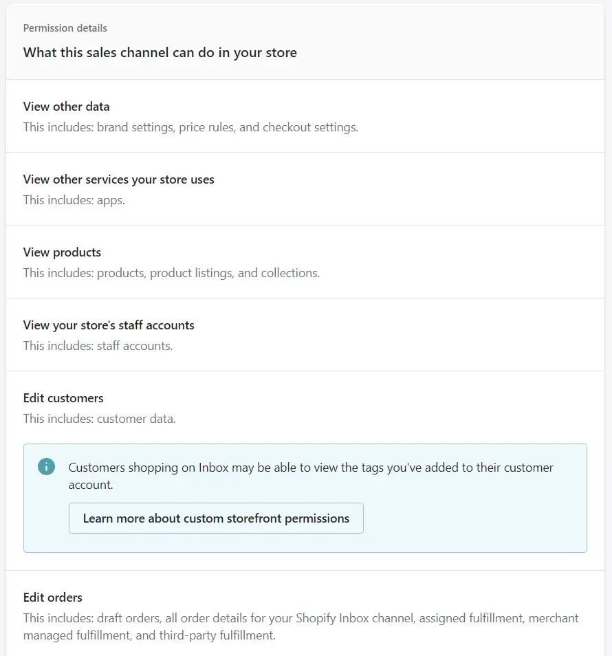 Shopify Permissions Shopify Permissions