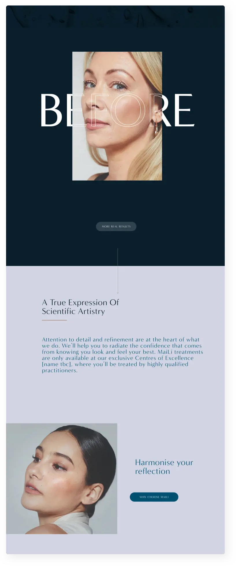 MaiLi Before before screenshot of the website page