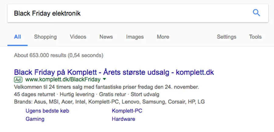 BF Google Søgning