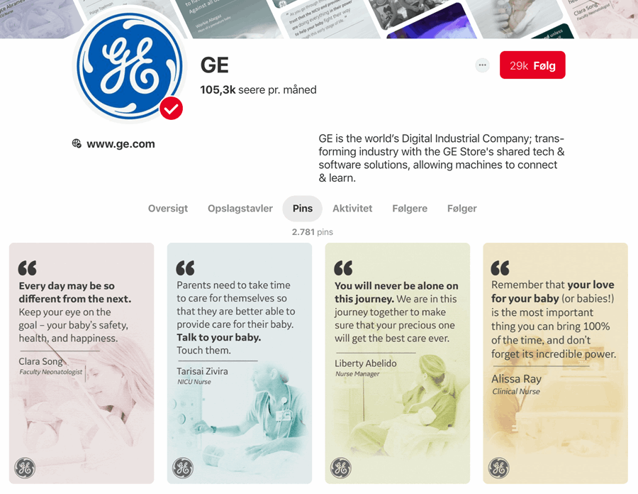 GE Pinterest