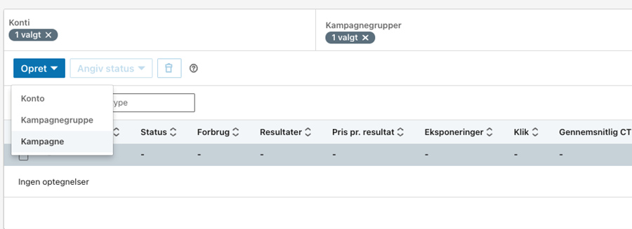 Linkedin Annoncering, Oprettelse Af Kampagne