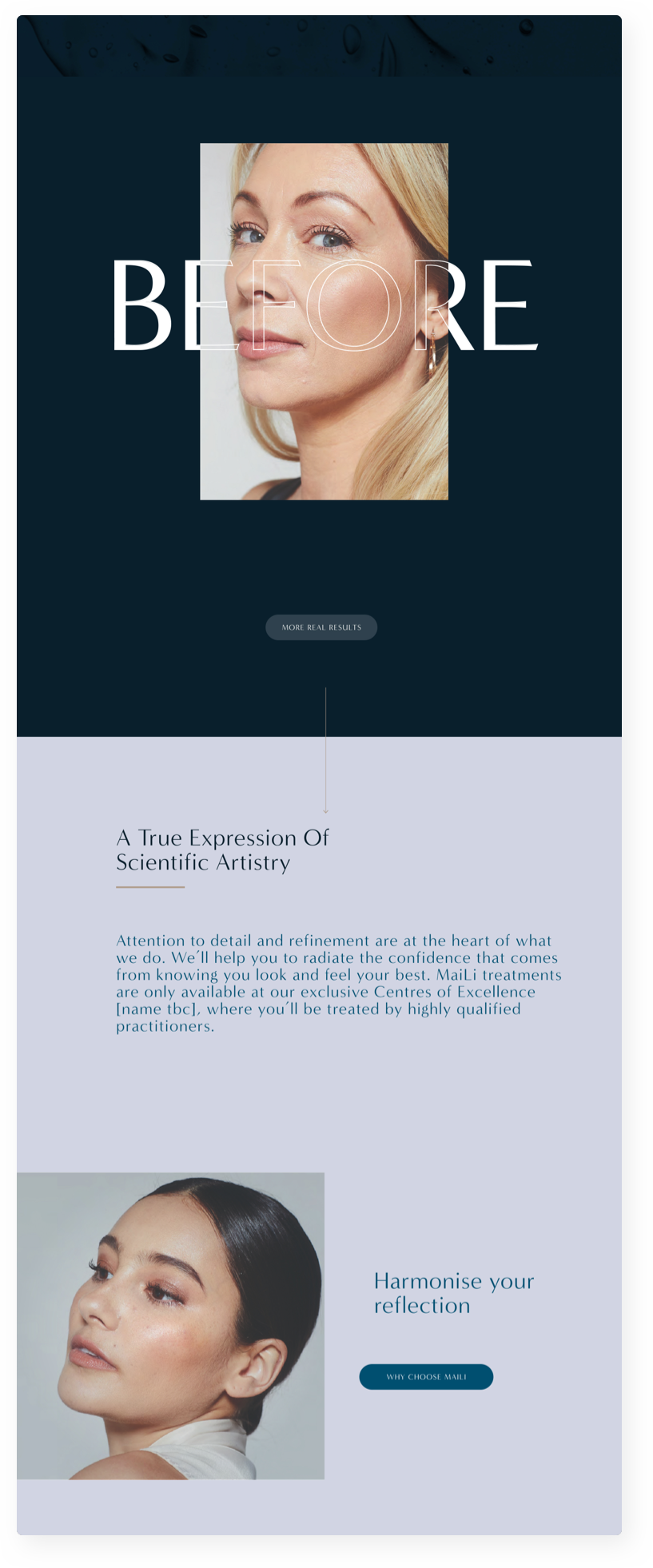 MaiLi Before before screenshot of the website page