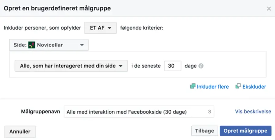 Alle Med Interaktion Med Facebookside 30 Dage