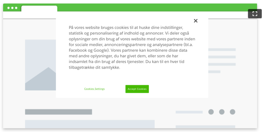 Cookie Banner Overlay Novicell