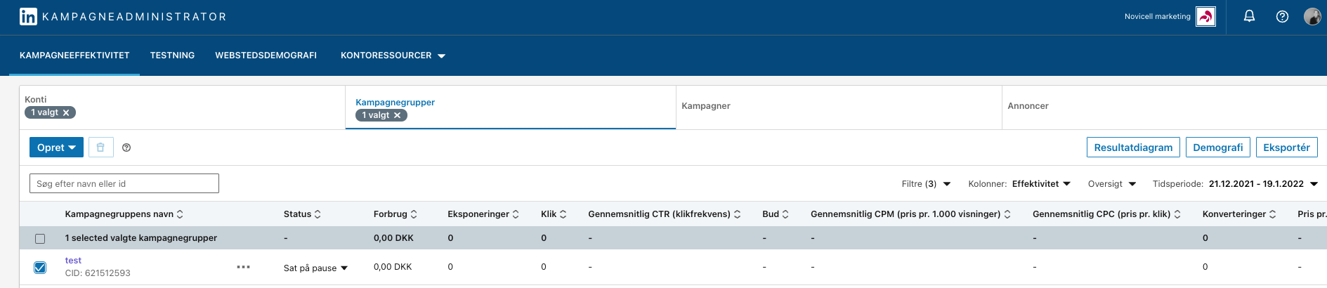 Linkedin Kampagneadministrator Novicell