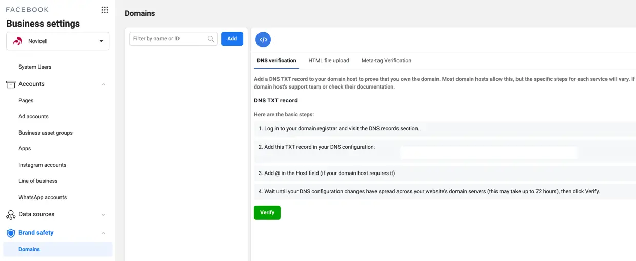 Business Settings Domain