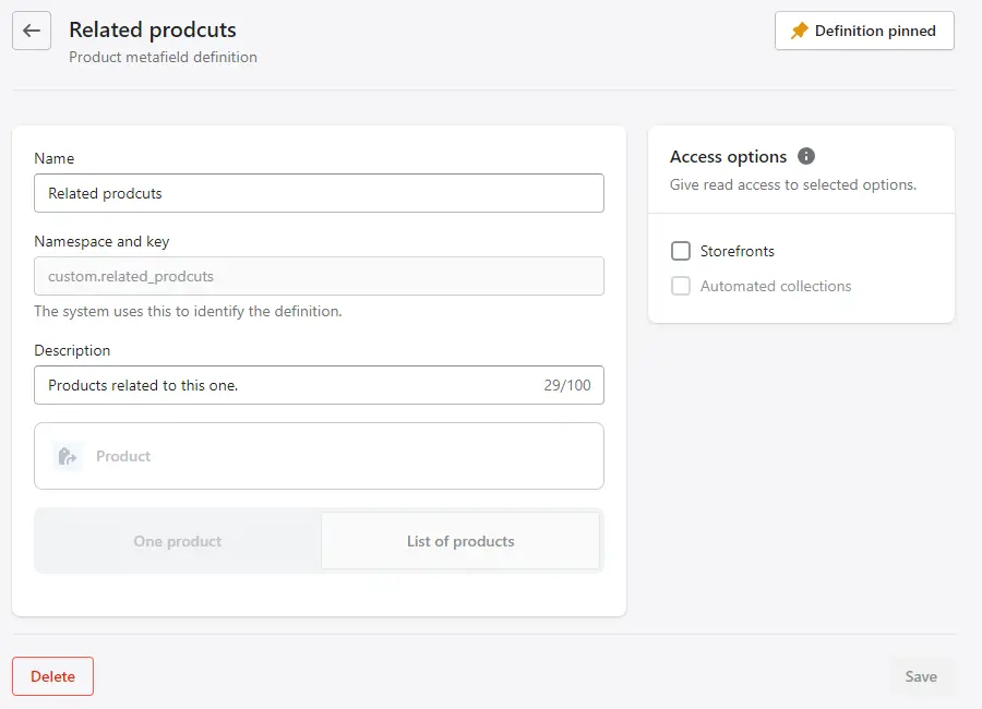 Relaterede Produkter Setup Relaterede Produkter Setup