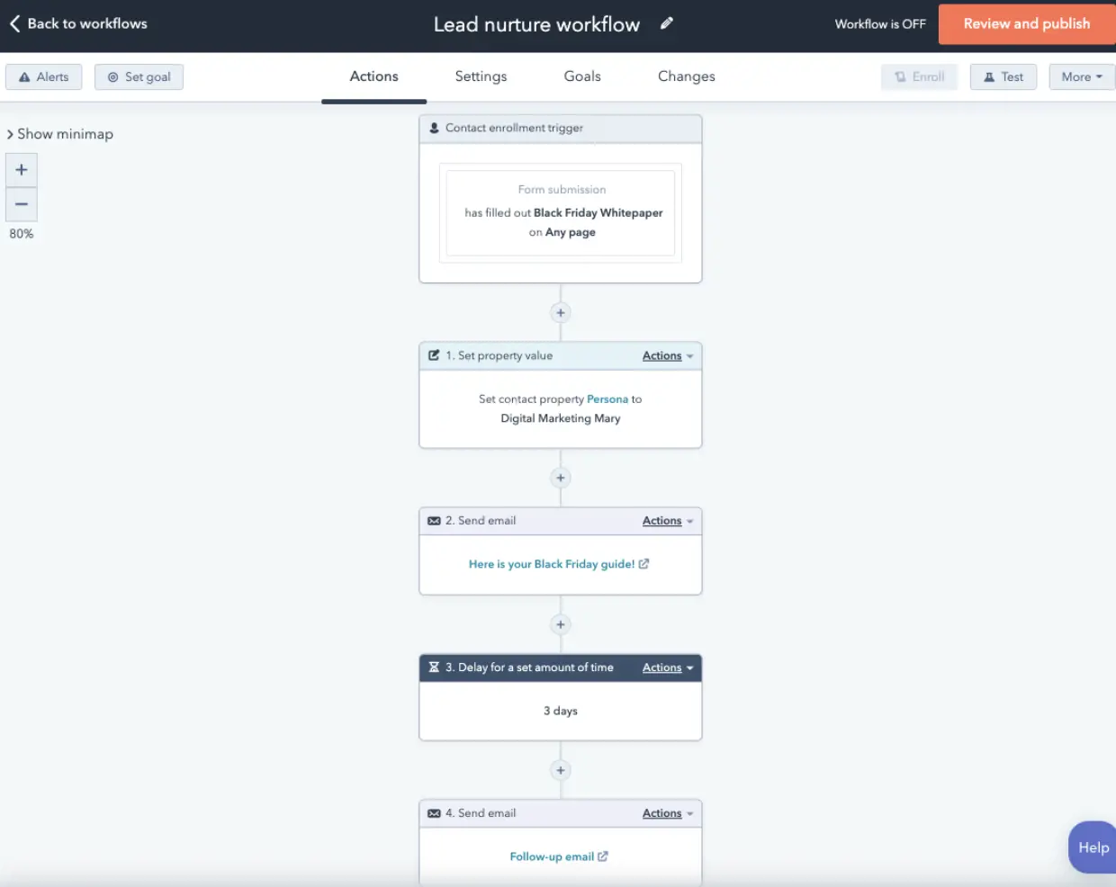 Screenshot of HubSpot