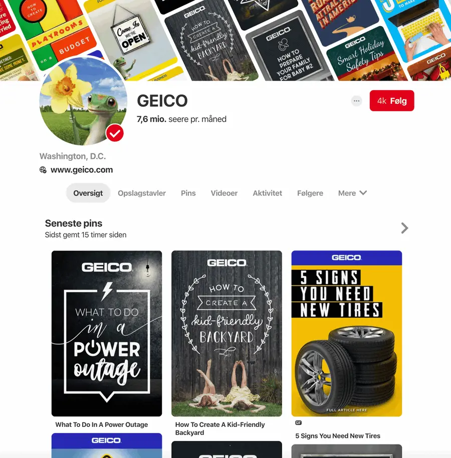 Geico Pinterest