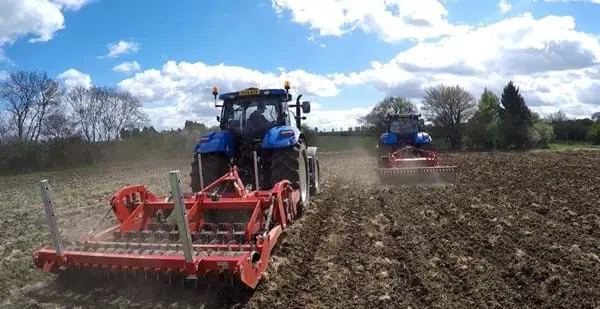 two tractor in the field 