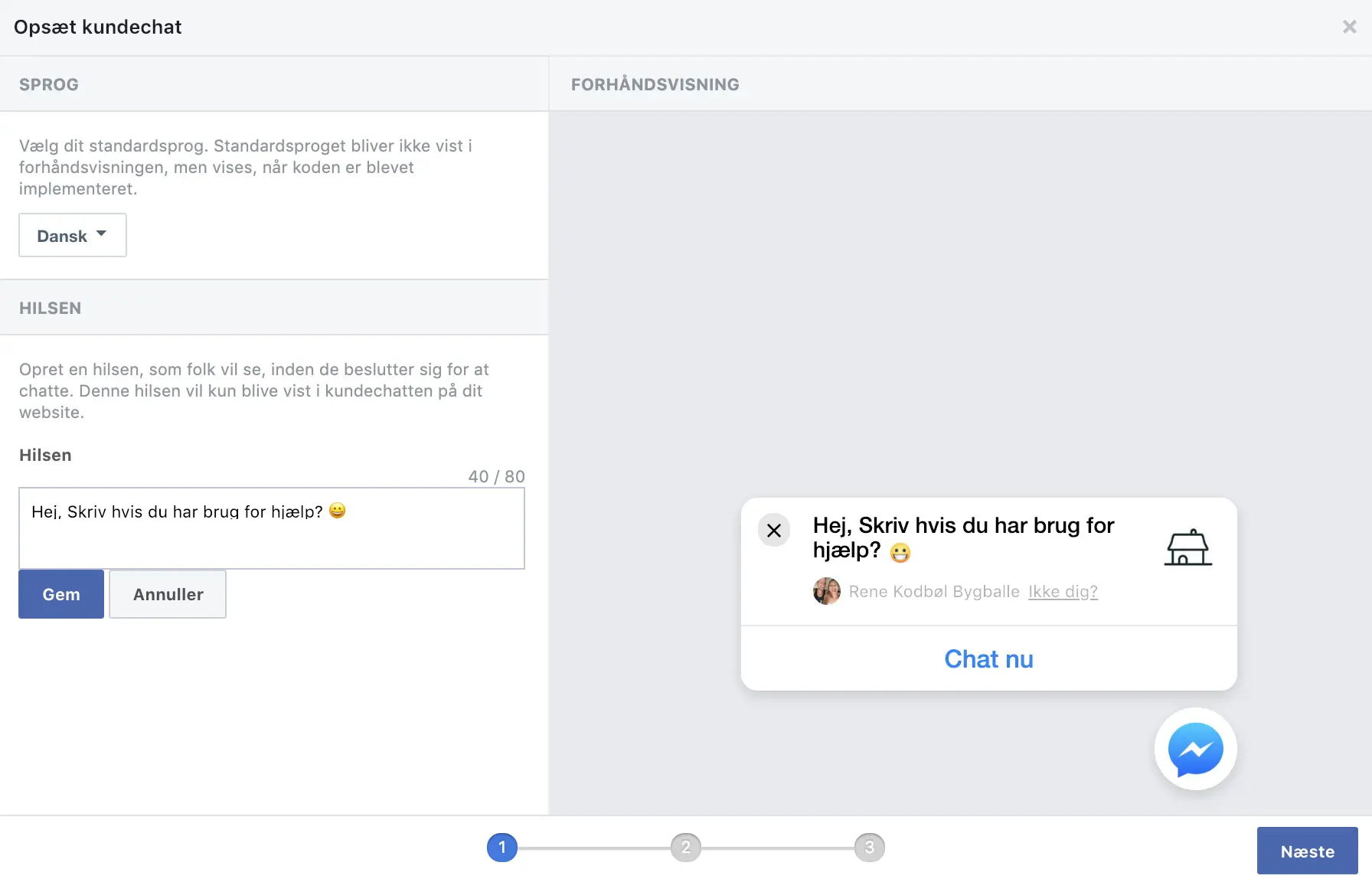 Facebook Messenger Livechat Kundechat Og Integration Til Website