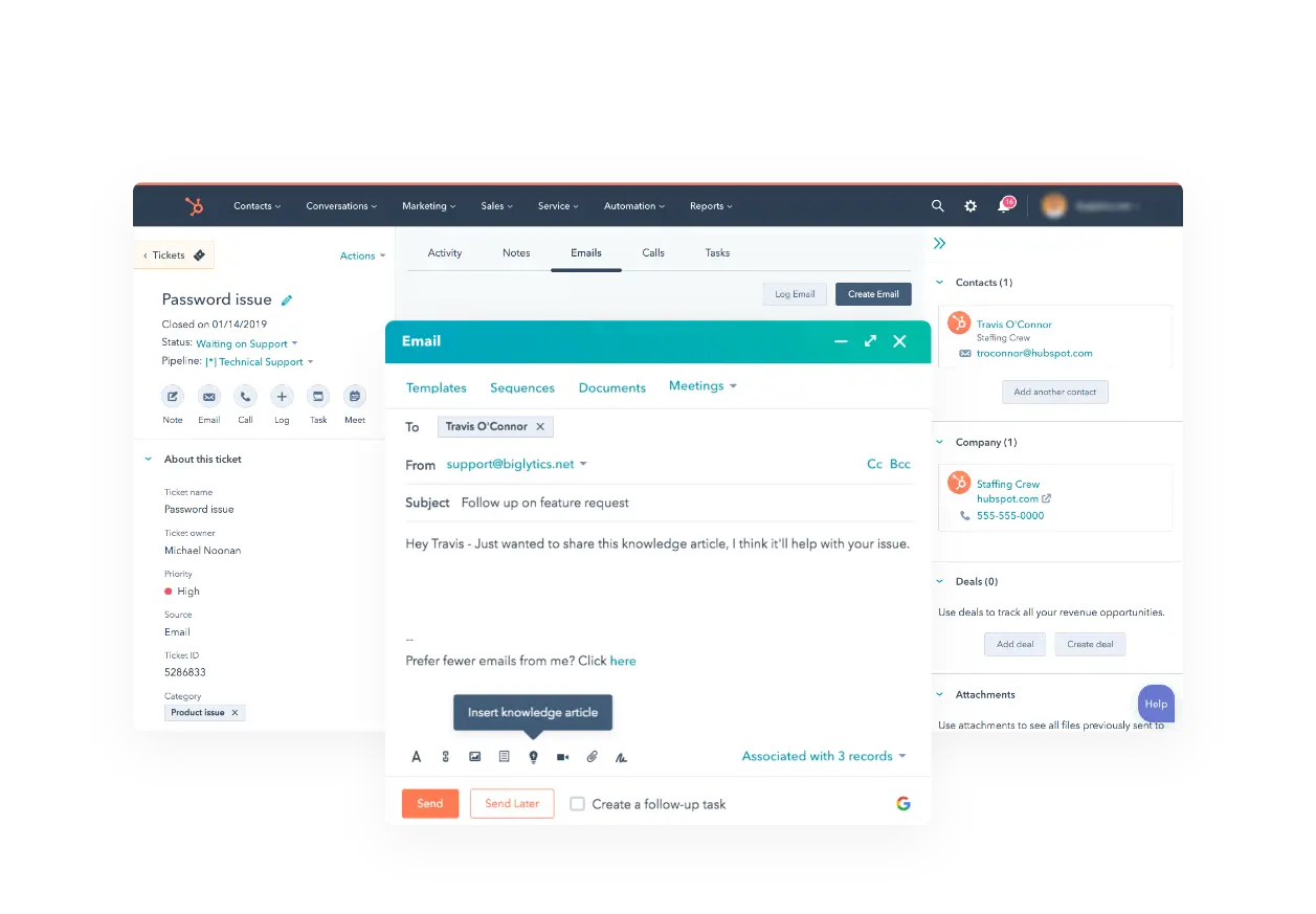 HubSpot Email marketing screenshot of the HubSpot portal audit